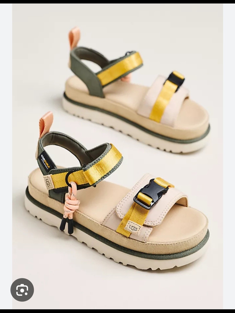New UGG Women's Goldenstar Wildwood platform sandals Size 9